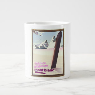 Mont blanc Snowboarding-reseaffisch. Jumbo Mugg