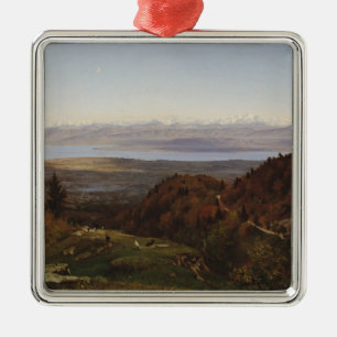 Mont Blanc som ses från Sanktt-Cergues, 1869 Julgransprydnad Metall