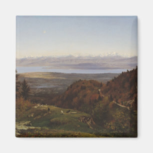 Mont Blanc som ses från Sanktt-Cergues, 1869 Magnet