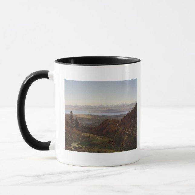 Mont Blanc som ses från Sanktt-Cergues, 1869 Mugg (Vänster)