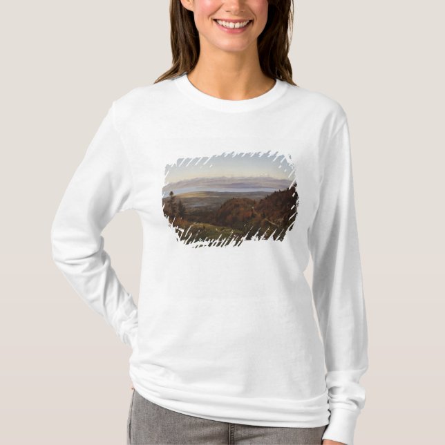 Mont Blanc som ses från Sanktt-Cergues, 1869 Tee (Framsida)