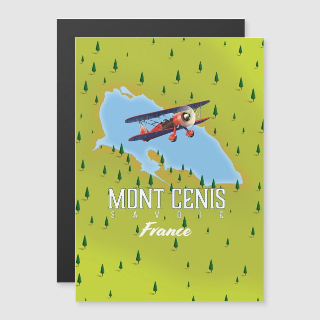 Mont Cenis Savoie, frankrike Karta (Fram/baksida)