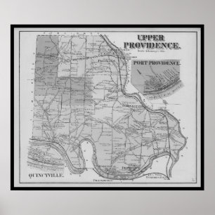 Mont Clare Karta PA Pennsylvania 1871 Poster