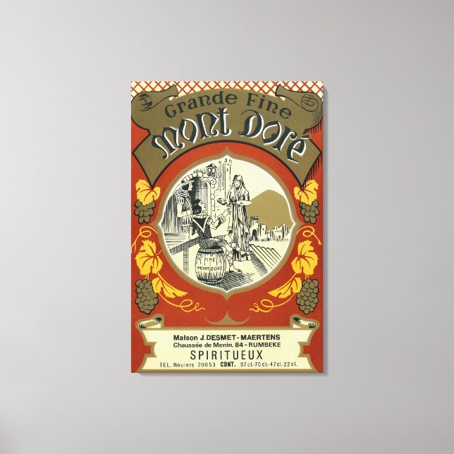 Mont Dore Vin LabelEurope Canvastryck (Framsida)