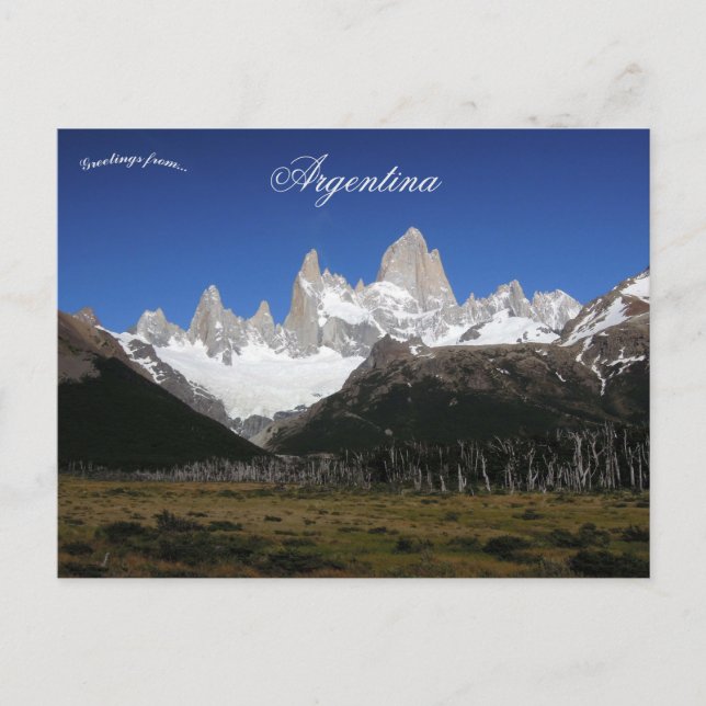 Mont Fitz Roy Argentina Vykort (Framsida)