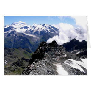 Mont Fort med berg- och glaciärkort Hälsningskort