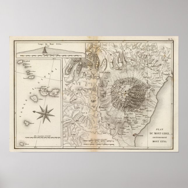 Mont Gibel, Etna Poster (Framsidan)