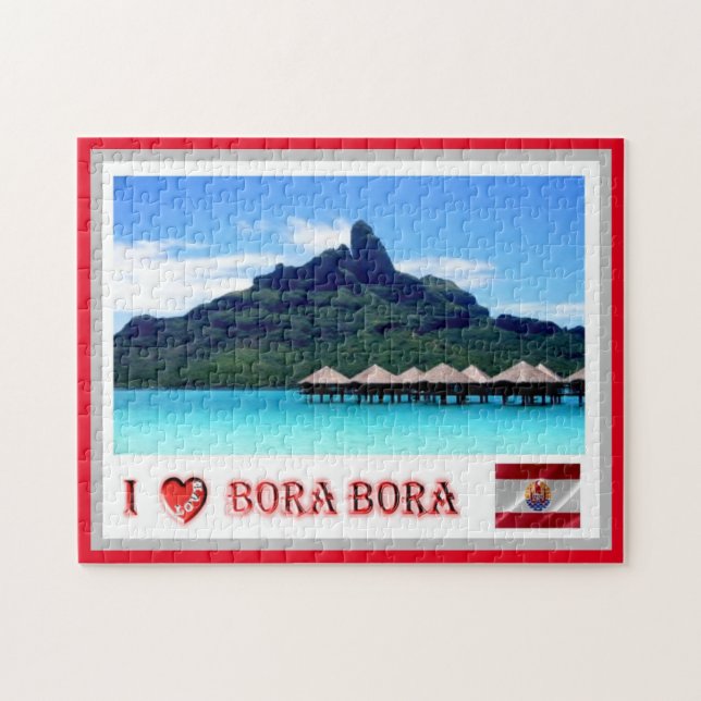 Mont Otemanu - Bora Bora - Fransk Polynesien - Pussel (Horisontell)