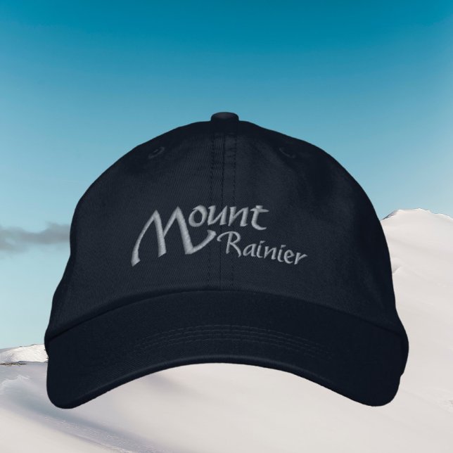 Mont Rainier Washington Embroiderade Hat Broderad Keps (Skapare uppladdad)