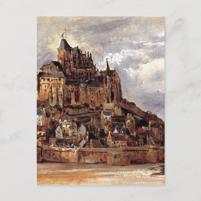 Mont Saint-Michel av Theodore Rousseau Vykort (Framsida)
