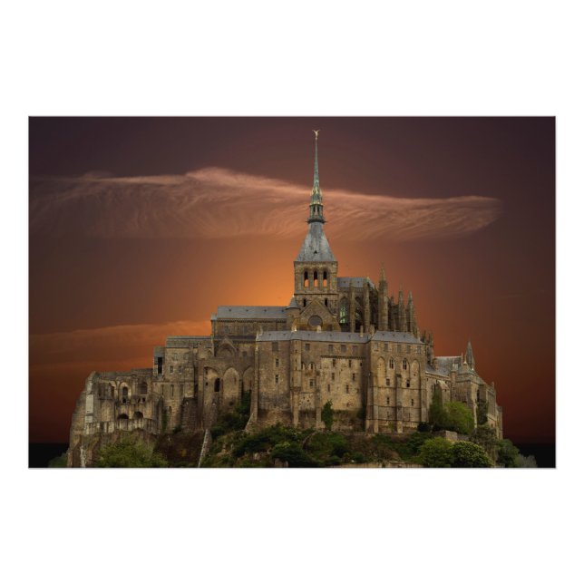 Mont-Saint-Michel Fototryck (Framsidan)