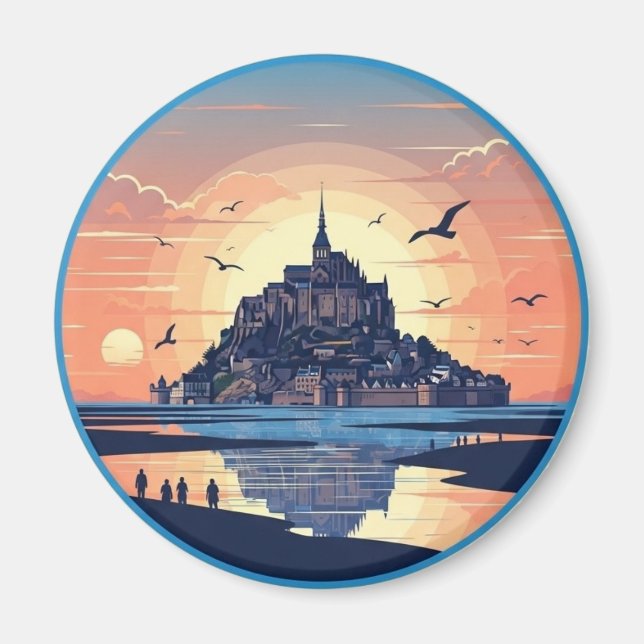 Mont Saint-Michel France Normandy Magnet (Framsidan)