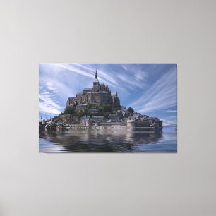 Mont Saint Michel Frankrike Canvastryck