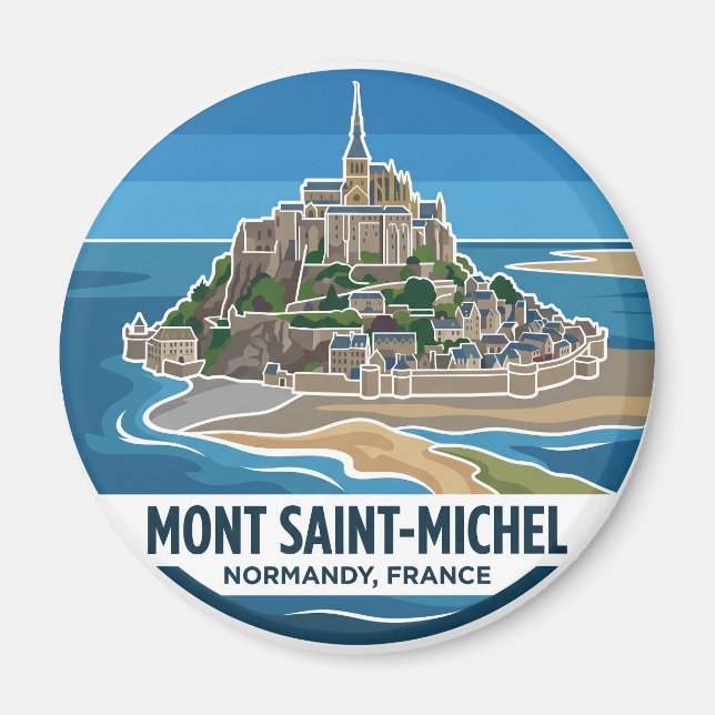 Mont Saint-Michel Frankrike Magnet (Framsidan)