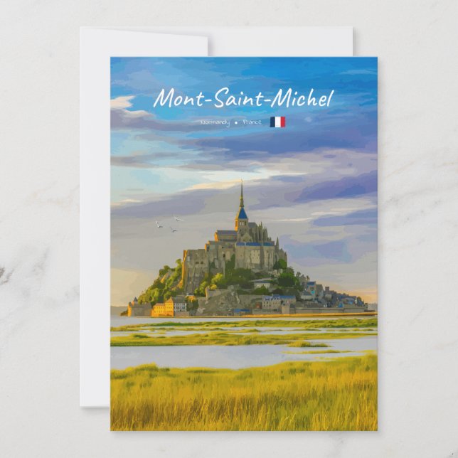 Mont-Saint-Michel, Frankrike - Medeltida kloster Inbjudningar (Framsida)