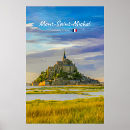 Mont-Saint-Michel, Frankrike - Medeltida kloster Poster
