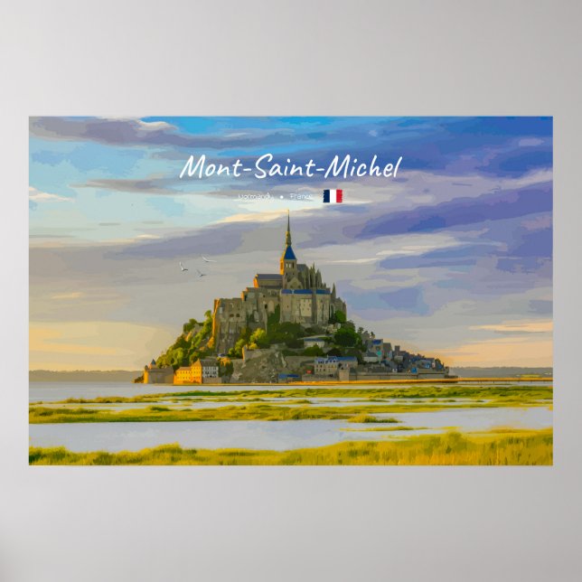 Mont-Saint-Michel, Frankrike - Medeltida kloster Poster (Framsidan)