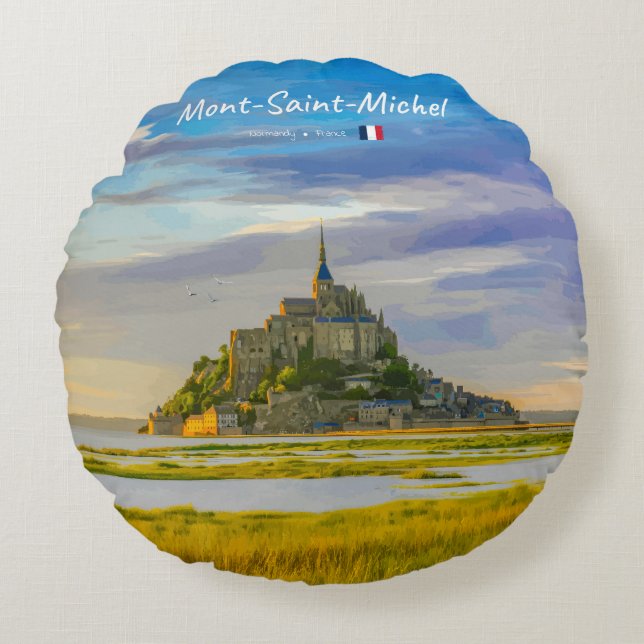 Mont-Saint-Michel, Frankrike - Medeltida kloster Rund Kudde (Framsidan)