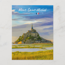 Mont-Saint-Michel, Frankrike - Medeltida kloster Vykort