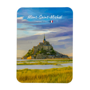 Mont-Saint-Michel, Frankrike - Medeltida rund kyrk Magnet