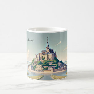 Mont Saint-Michel Frankrike Normandy Kaffemugg