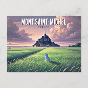 Mont Saint-Michel Frankrike Travel Vykort