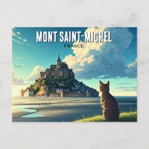 Mont Saint-Michel Frankrike Travel Vykort