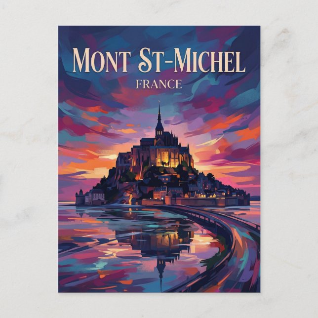 Mont Saint-Michel Frankrike Vykort (Framsida)