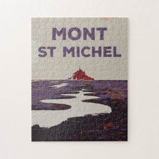 Mont Saint Michel illustration Frankrike Pussel