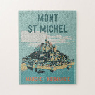 Mont Saint Michel illustration Frankrike Pussel