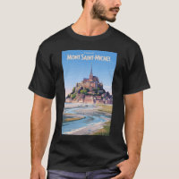 Mont Saint Michel Illustration Resa Konst Vintage