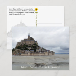 Mont-Saint-Michel Low Tide, Normandie, Frankrike - Vykort