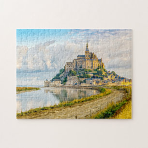 Mont-Saint-Michel, Normandie, Frankrike Pussel