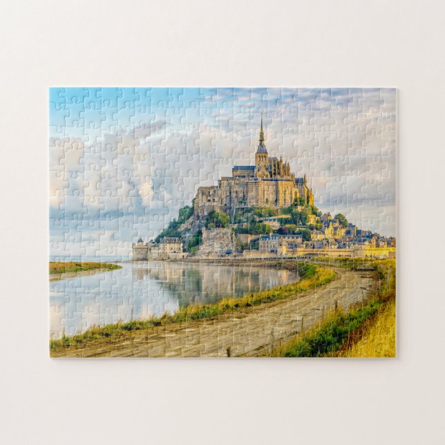 Mont-Saint-Michel, Normandie, Frankrike Pussel (Horisontell)