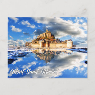 Mont-Saint-Michel, Normandie, Frankrike Vykort