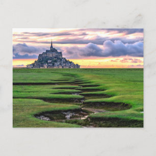 Mont-Saint-Michel, Normandie, Frankrike Vykort