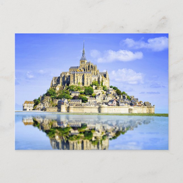 Mont-Saint-Michel, Normandie, Frankrike Vykort (Framsida)