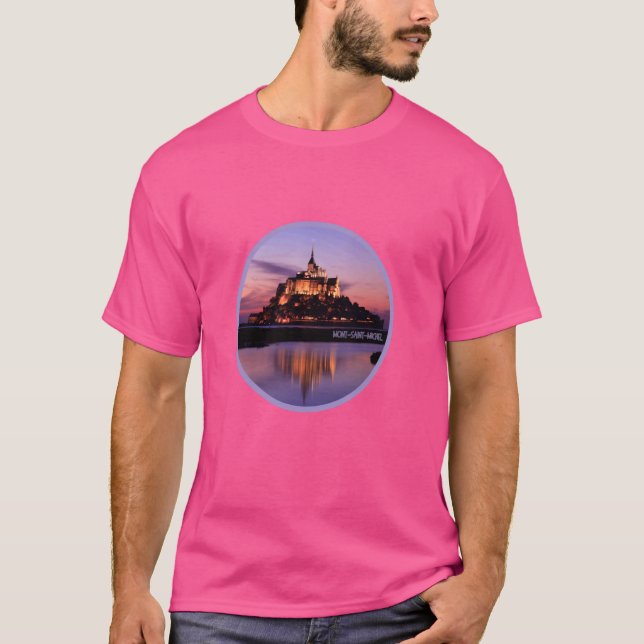 Mont Saint Michel Normany Cathedral Frankrike Topp T Shirt (Framsida)
