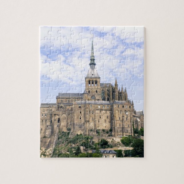 Mont Saint Michel Normany Frankrike Island Abbey Pussel (Vertikal)