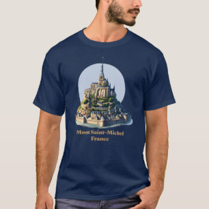 Mont Saint-Michel Normany Frankrike T Shirt