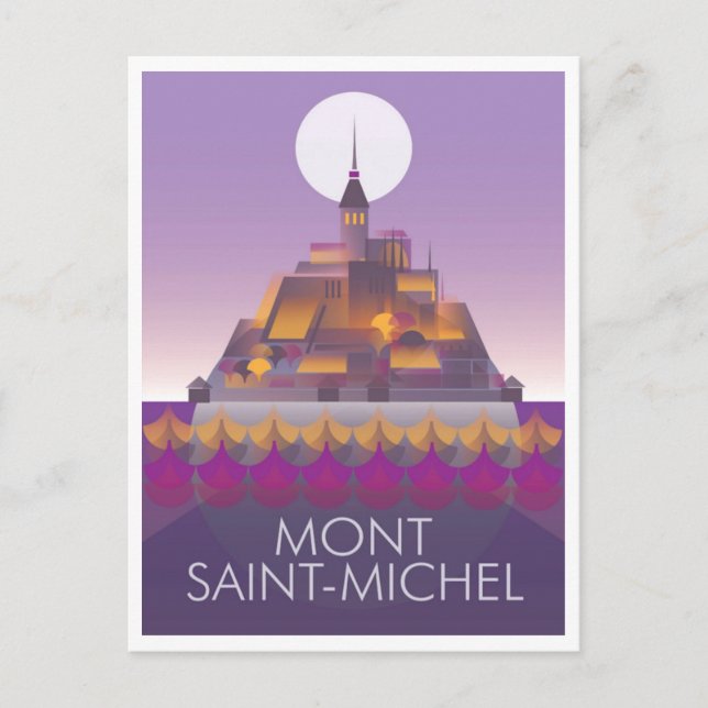 Mont Saint-Michel Postcard Vykort (Framsida)
