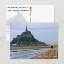 Mont-Saint-Michel Rainy Day, Normandie, Frankrike 