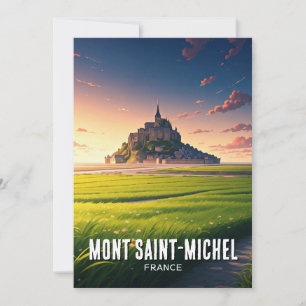 Mont Saint-Michel Sunset-vykort Julkort