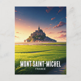 Mont Saint-Michel Sunset-vykort Vykort