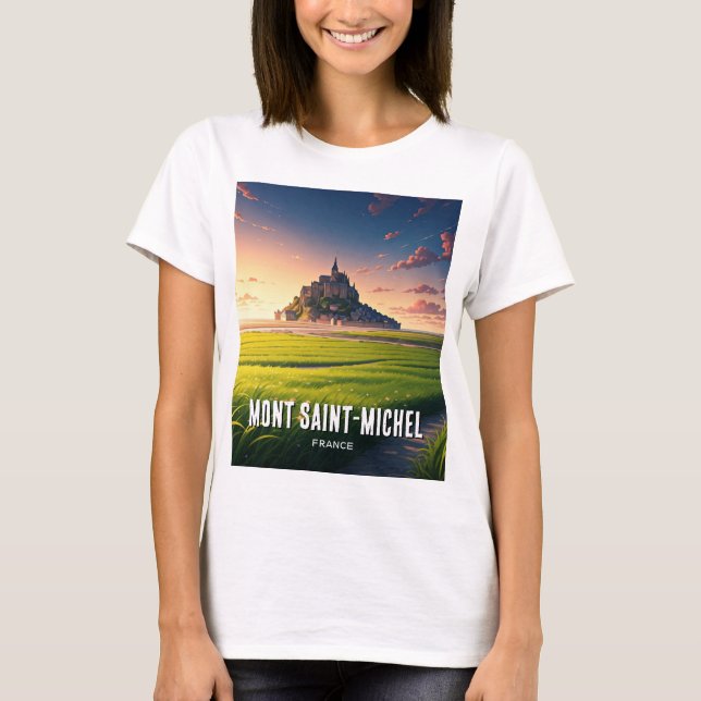 Mont Saint-Michel T-Shirt (Framsida)