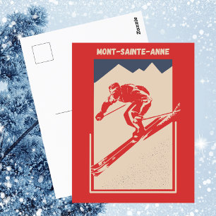 Mont Sainte Anne, Quebec Canada Ski Vintage Vykort