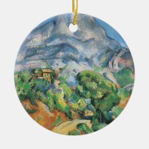 Mont Sainte Victoire Above Tholonet, Paul Cezanne Julgransprydnad Keramik