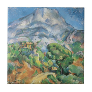 Mont Sainte Victoire Above Tholonet, Paul Cezanne Kakelplatta