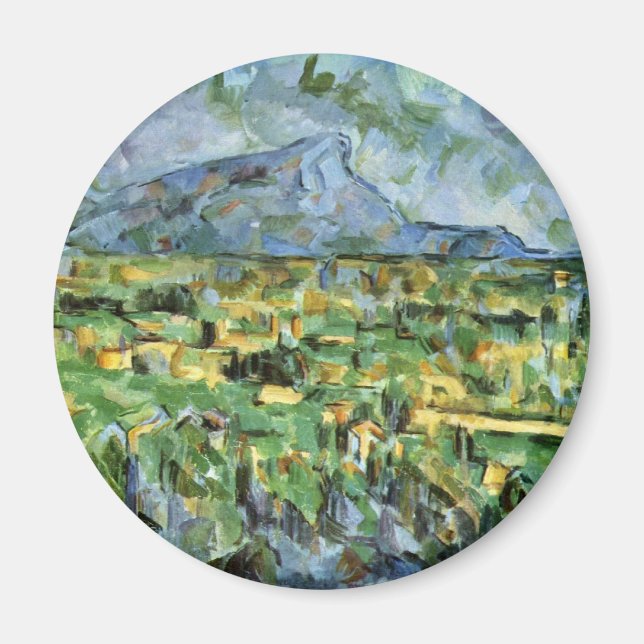 Mont Sainte-Victoire av Paul Cézanne (Bästa kvalit Magnet (Framsidan)