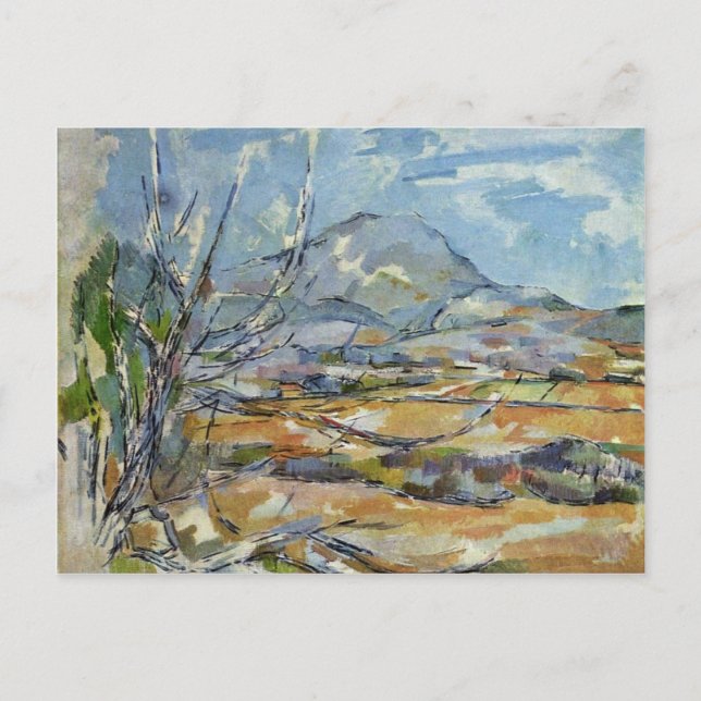 Mont Sainte-Victoire av Paul Cézanne (Bästa kvalit Vykort (Framsida)